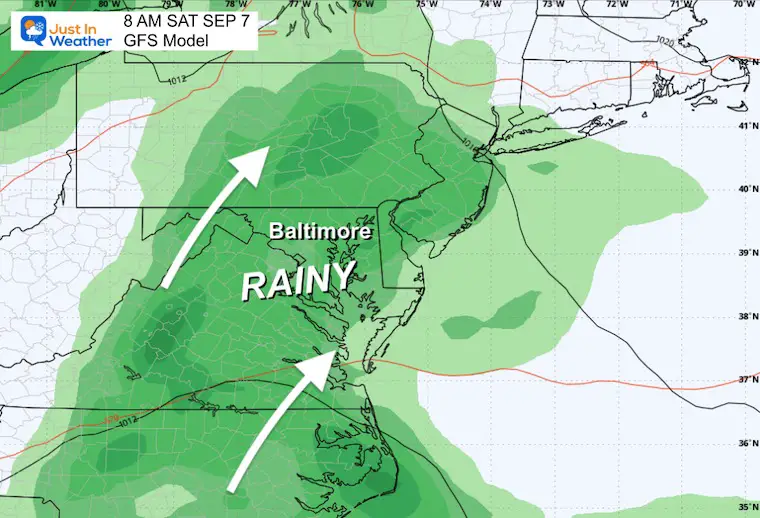 September 3 weather forecast rain Saturday morning