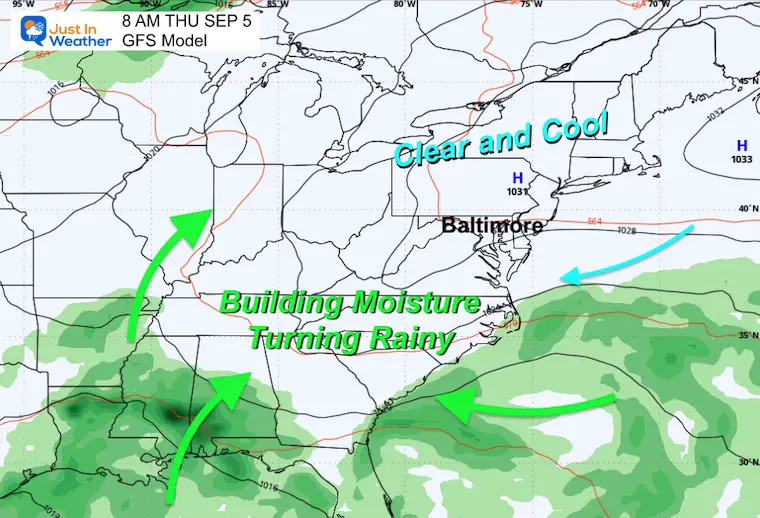 September 3 weather forecast Thursday