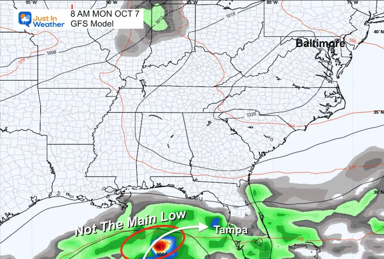 September 30 weather tropical Forecast 8 Day GFS