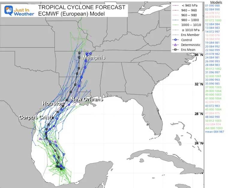 Tropical Storm Francine Forecast ECMWF September 8