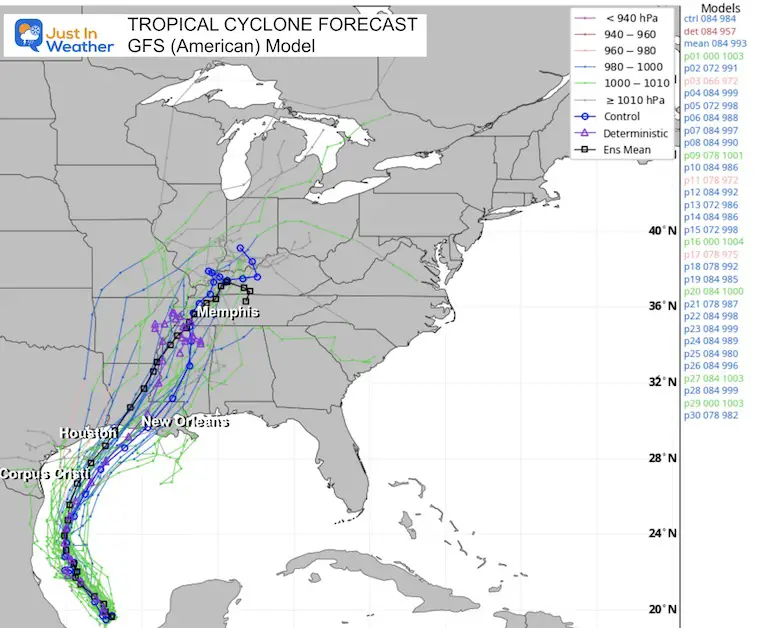 Tropical Storm Francine Forecast GFS September 8