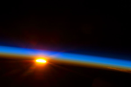 Earth atmosphere light edge space