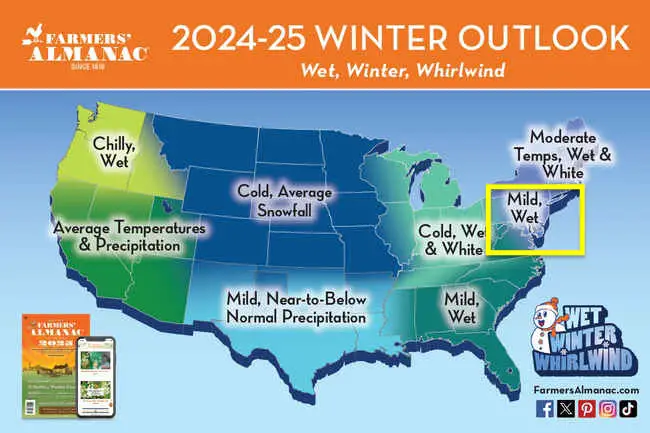 Winter Forecast 2024 to 2025 Farmers Almanac