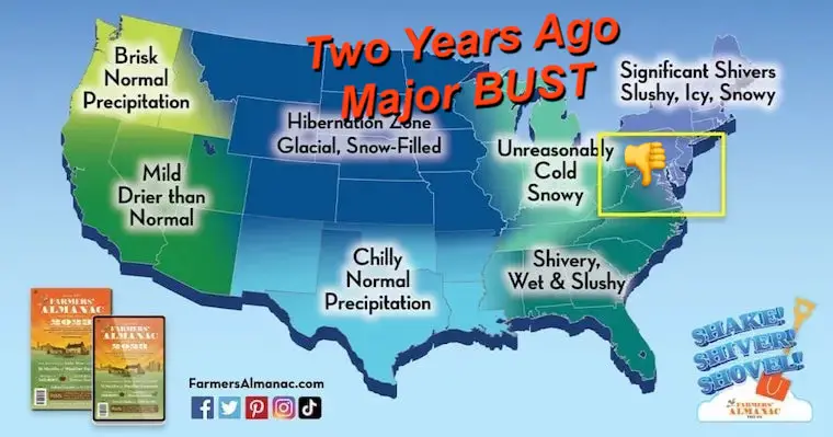 Winter Forecast 2022 to 2023 Farmers Almanac