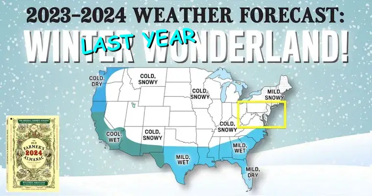 Winter Forecast 2023 to 2024 Old Farmers Almanac