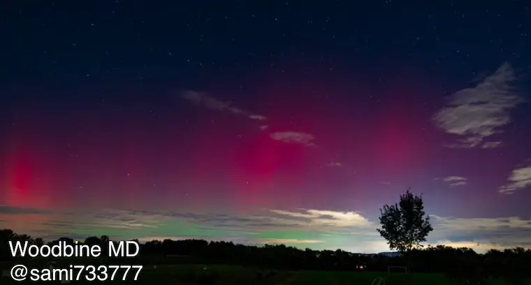 October 8 aurora Northern Lights Maryland