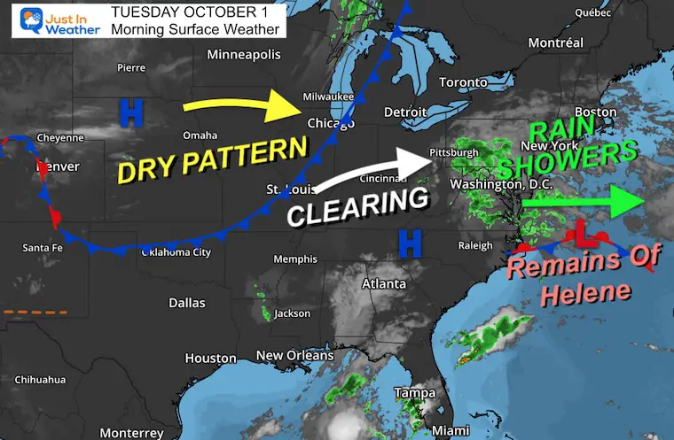 October 1 weather storm Tuesday morning