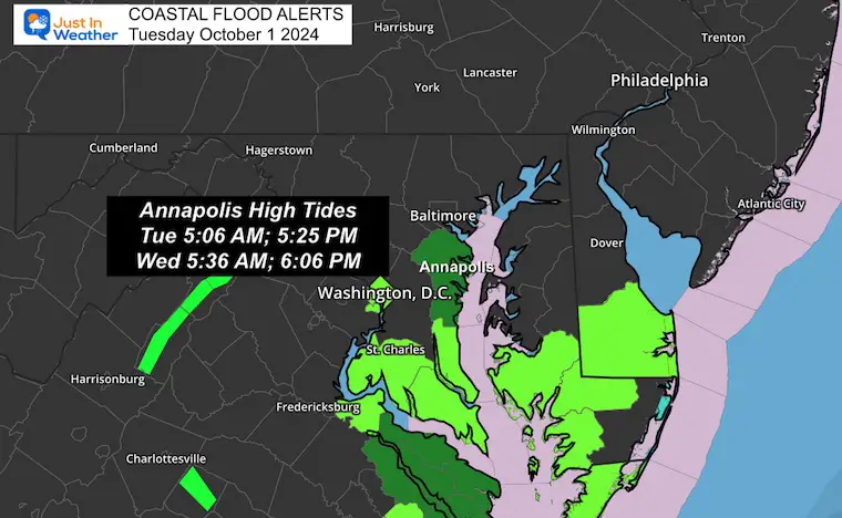 October 1 coastal flood warning