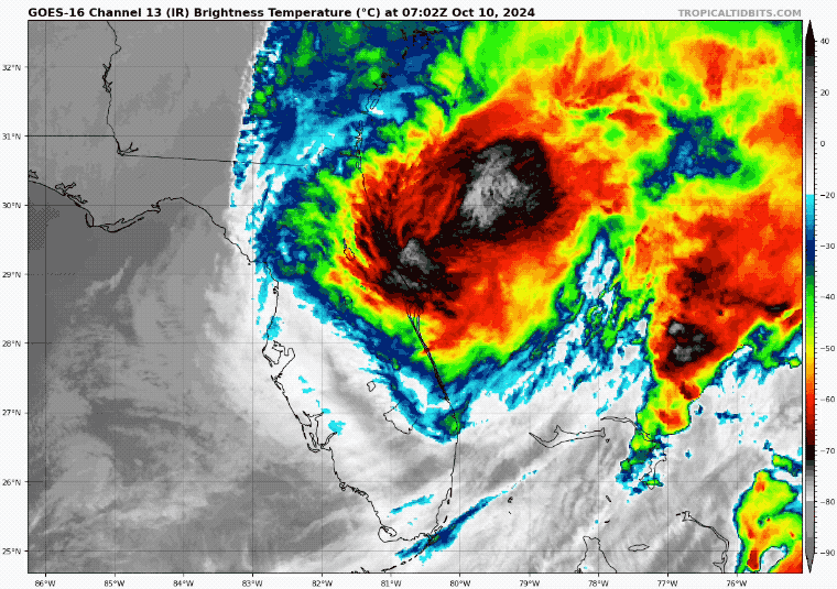 October 10 Hurricane Milton satellite loop