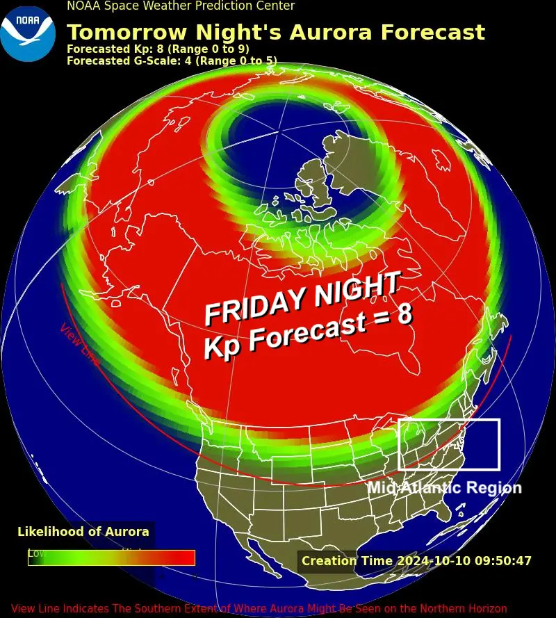 October 10 Aurora Forecast Friday