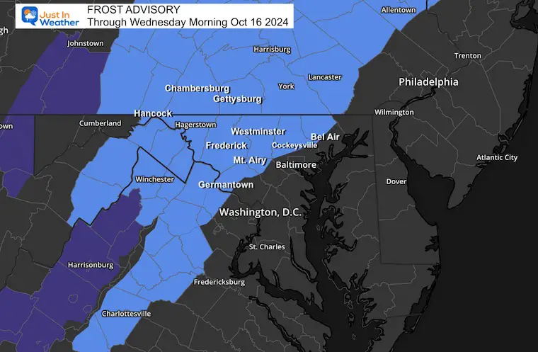 Frost Advisory Wednesday October 16