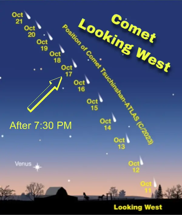 October 17 comet viewing