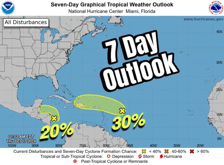 October 17 weather tropical outlook