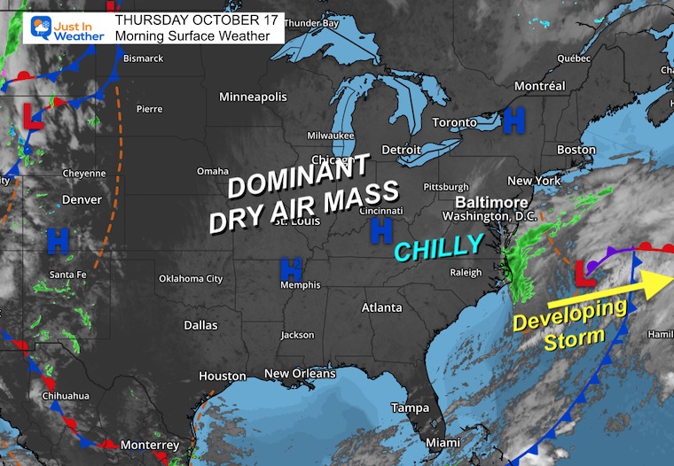 October 17 weather Thursday morning