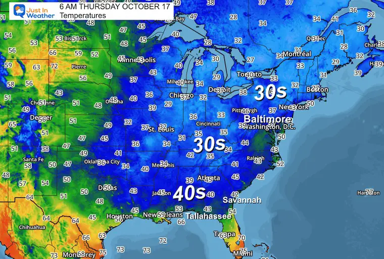 October-17-weather-temperatures-Thursday-morning-East-US