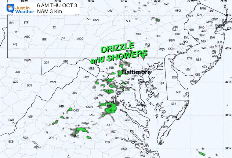 October 2 weather radar Thursday morning