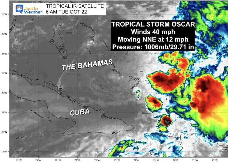 October 22 Weather Tropical Storm Oscar Satellite