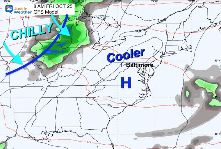 October 23 weather forecast Friday