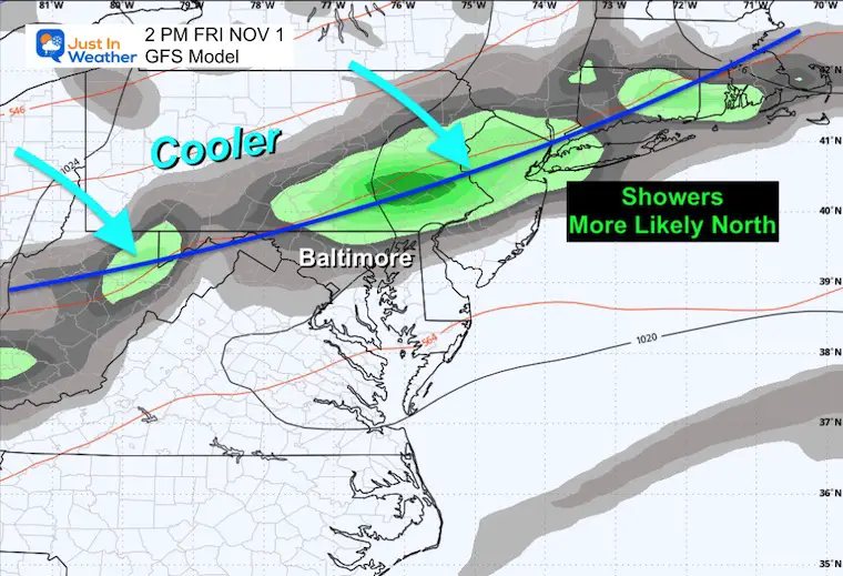 October 27 weather forecast Friday rain