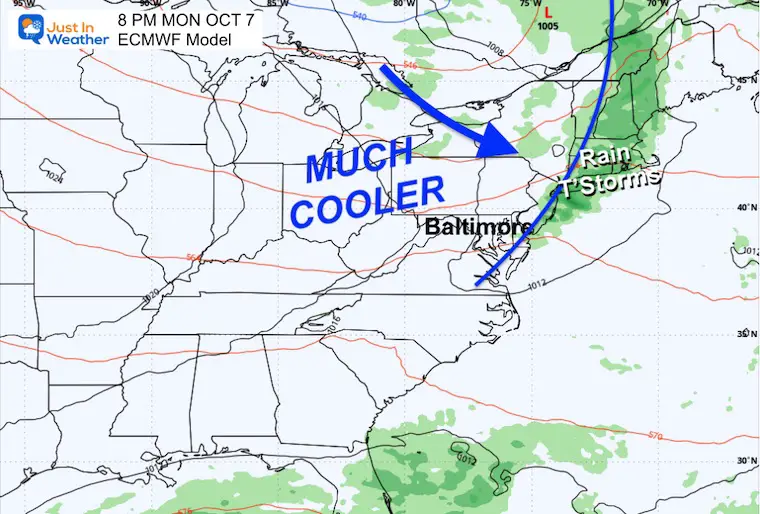 October 5 weather forecast rain Monday Morning