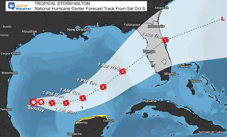 October 6 Milton Hurricane Track National Hurricane Center