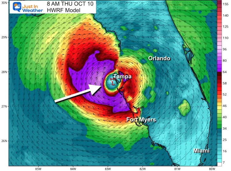 October 6 tropial storm hurricane Milton Landfall HWRF