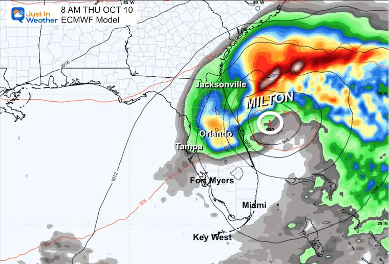 October 7 Hurricane Milton forecast Thursday