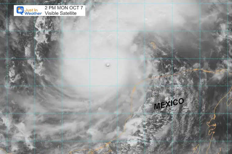 October 7 Hurricane Milton visible Satellite Monday Afternoon