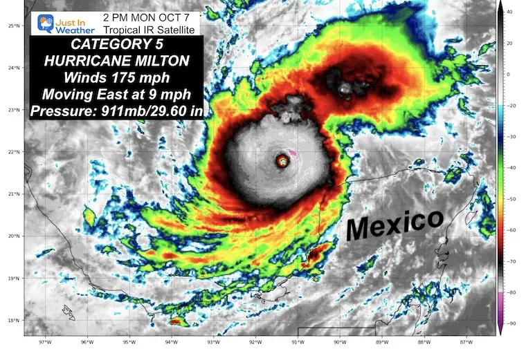 October 7 Hurricane Milton Category 5 winds 175 mph