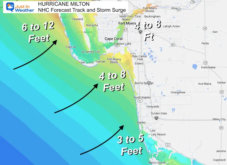 October 9 Hurricane Milton SW Florida Storm Surge