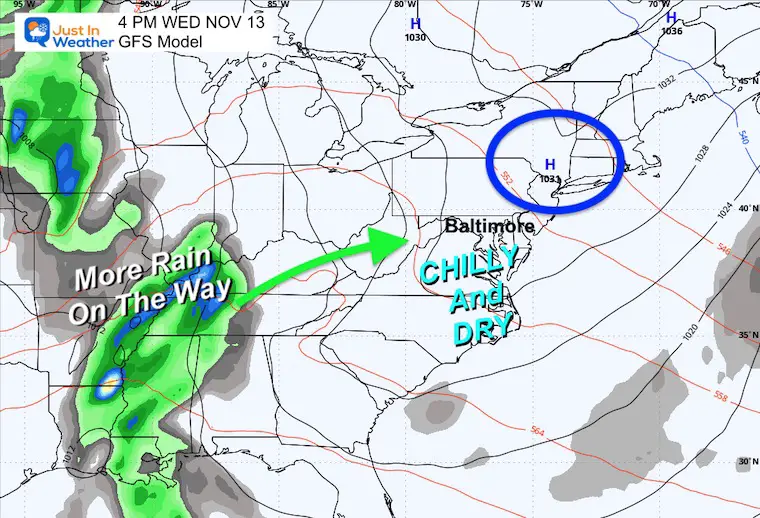 November 12 weather Wednesday afternoon