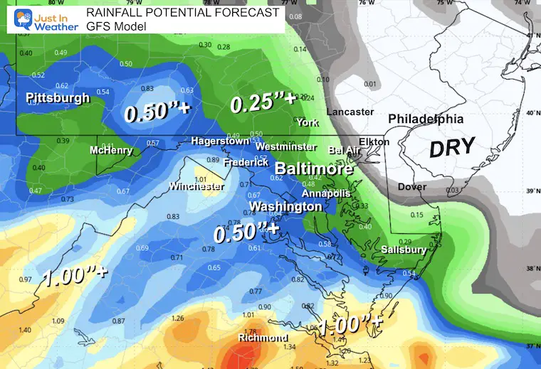 November 13 weather rain forecast totals GFS