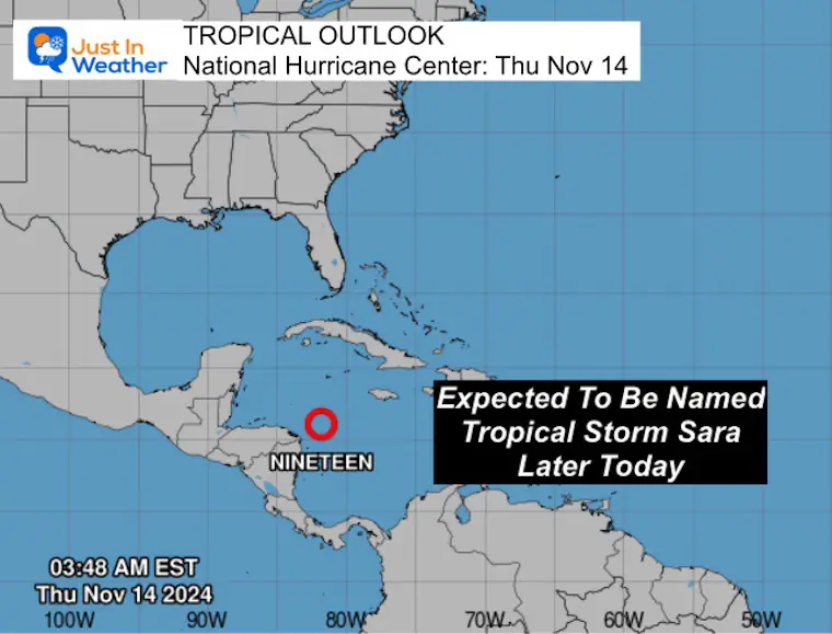 November 14 tropical outlook National Hurricane Center