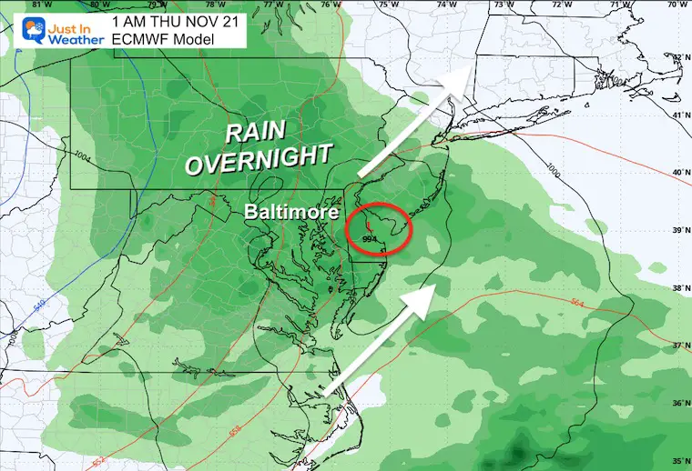 November 17 weather storm forecast rain Early Thursday