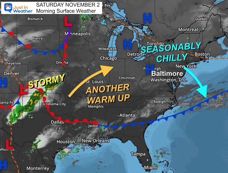 November 2 weather Saturday morning