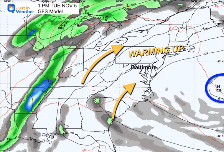 November 2 weather Tuesday