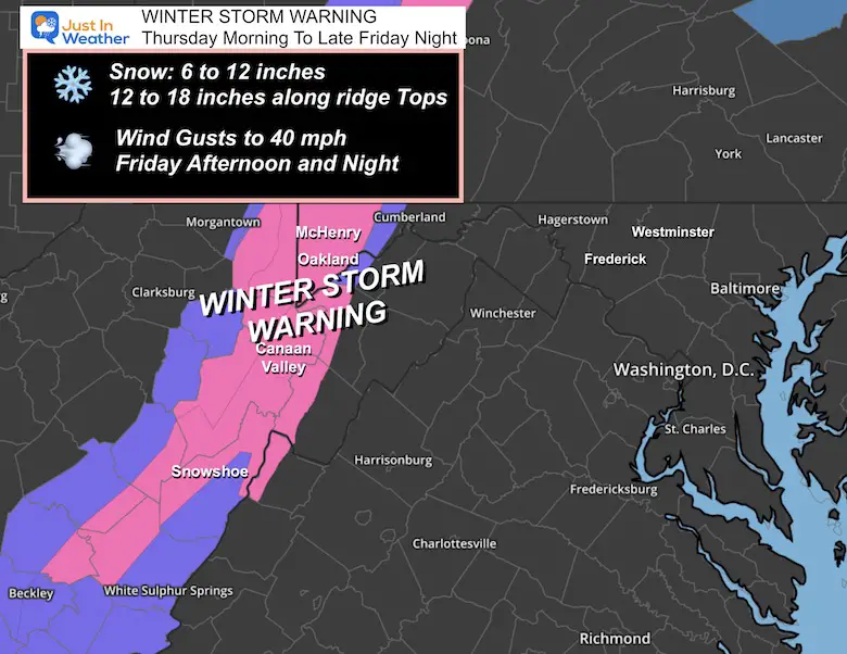 November 21 Winter Storm Warning Snow