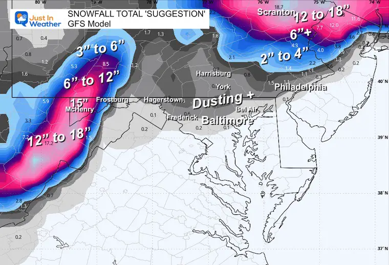 November 21 weather snow forecast GFS