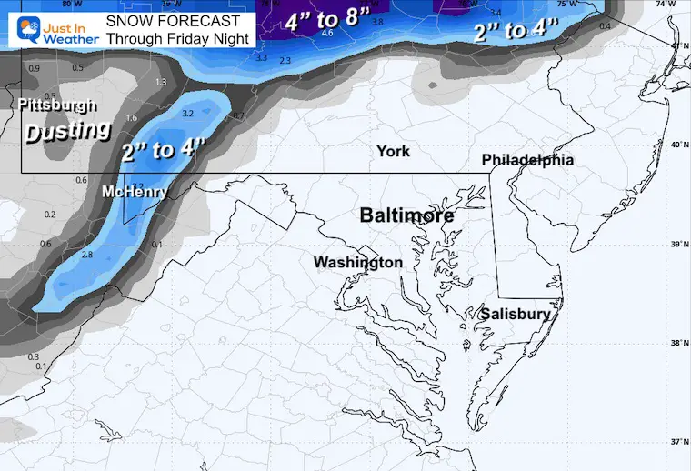 November 28 weather snow forecast Thanksgiving weekend