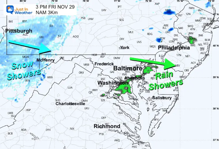 November 29 weather forecast snow afternoon