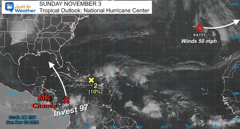 November 3 tropical storm Patty 