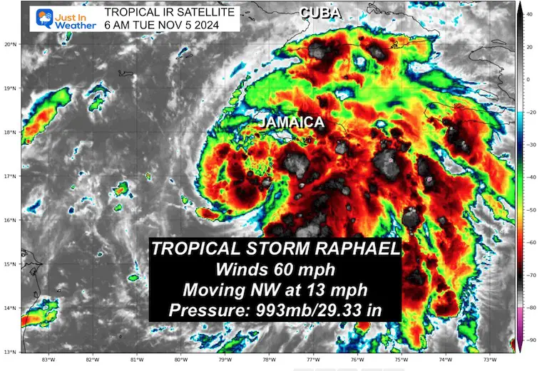 November 5 Tropical Storm Rafael Satellite