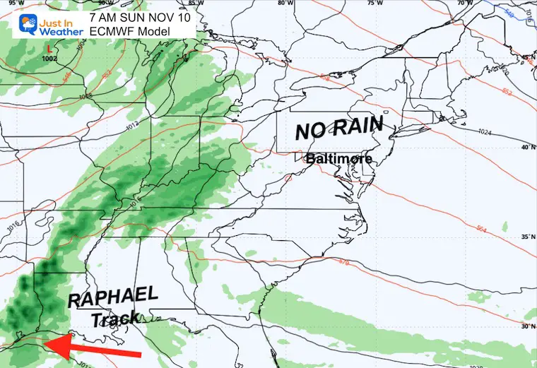 November 5 weather forecast ECMWF Sunday