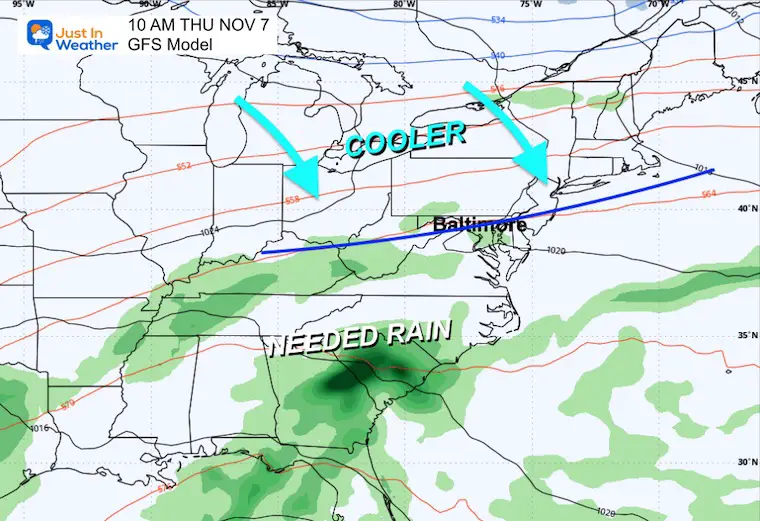 November 5 weather forecast GFS Thursday