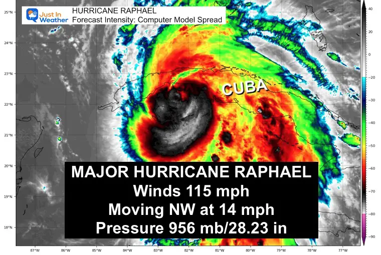 November 6 tropical satellite Wednesday afternoon