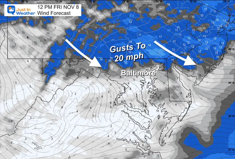 November 7 weather wind Friday 