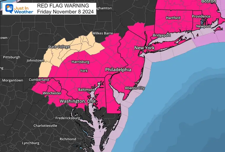 November 8 Red Flag Warning