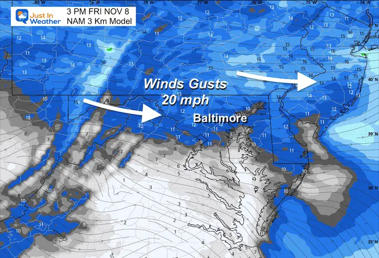 November 8 wind forecast Friday