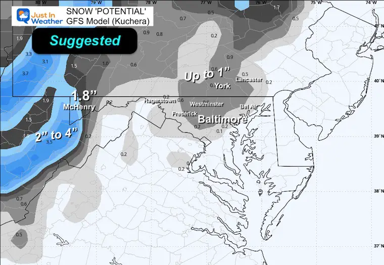 December 10 forecast snow Wednesday GFS