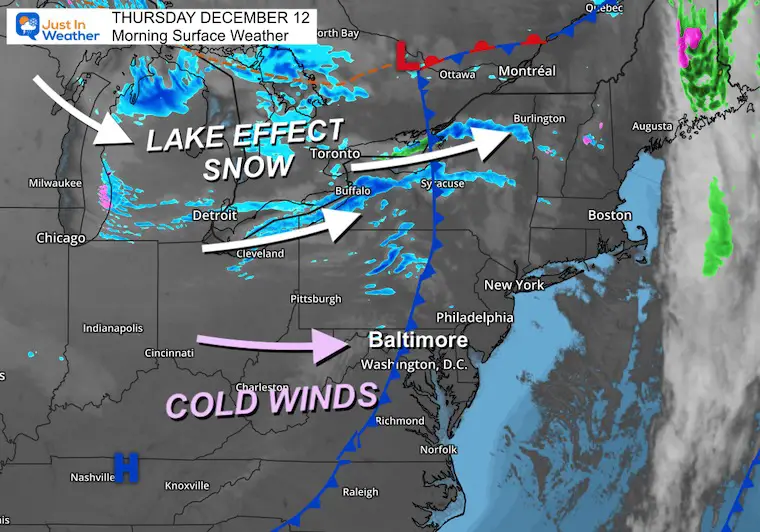 December 12 weather Thursday morning